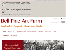 Tablet Screenshot of bellpineartfarm.com